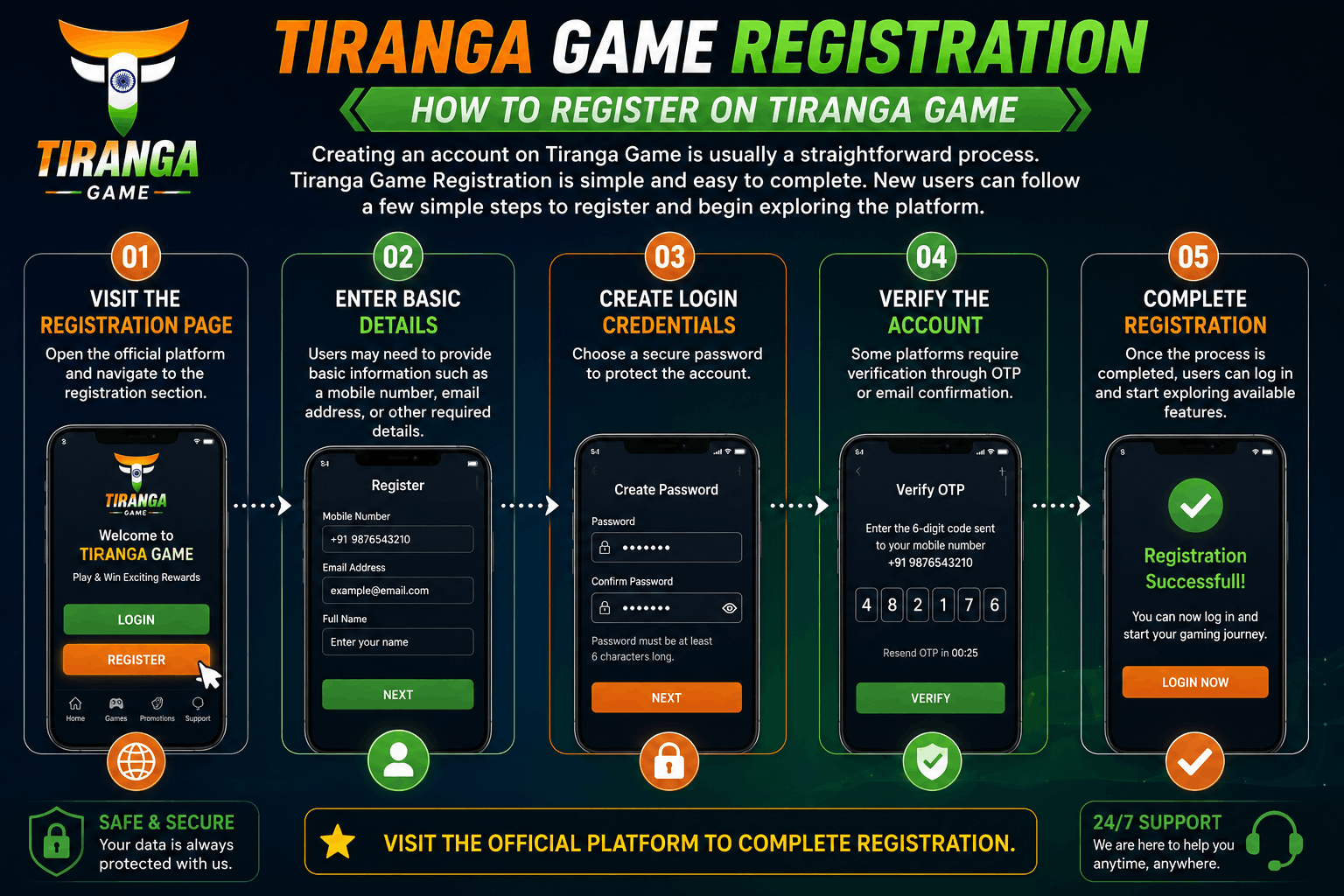 Tiranga Game Registration